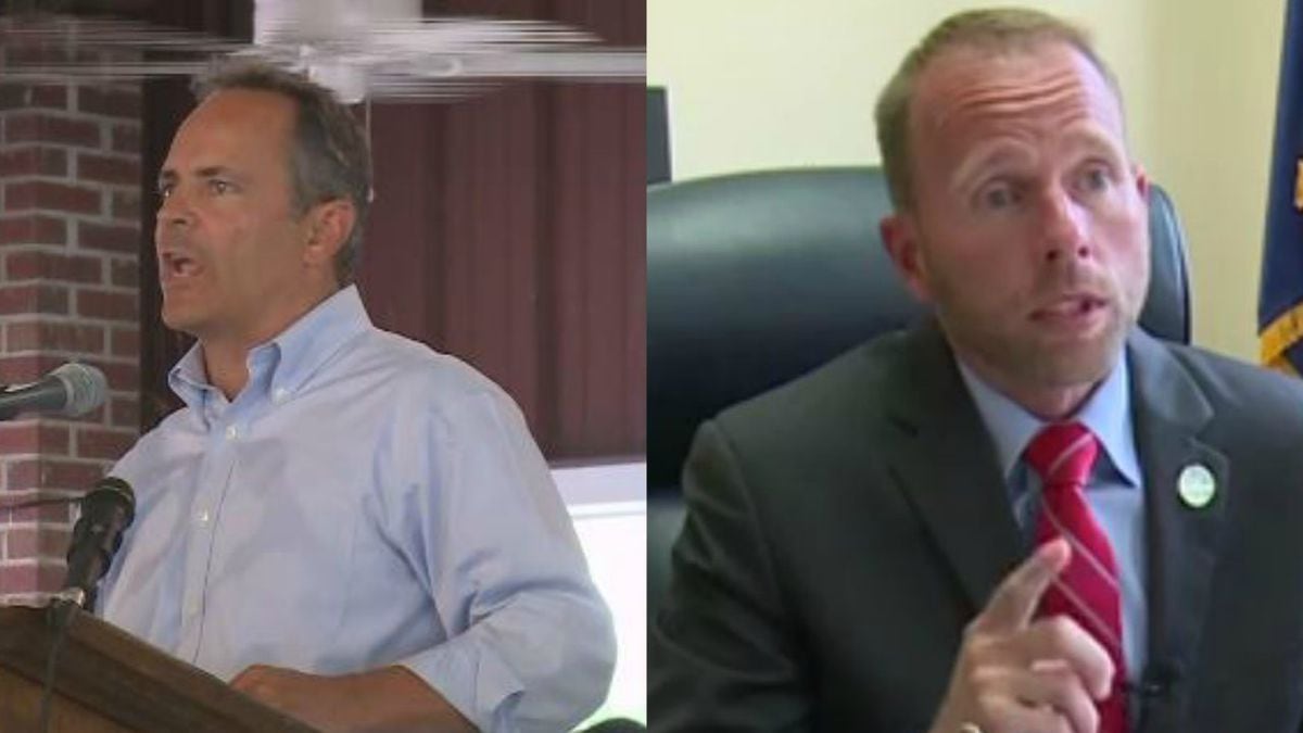 File: Gov. Matt Bevin (left) and Rep. Robert Goforth (right) appear to have not spoken to each other since Goforth's unsuccessful primary challenge. (WKYT)