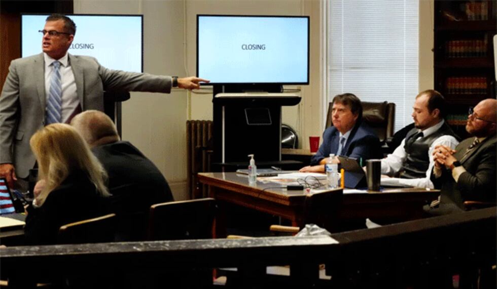 D. Andrew Wilson, Ohio special prosecutor, delivers the rebuttal in closing arguments during...