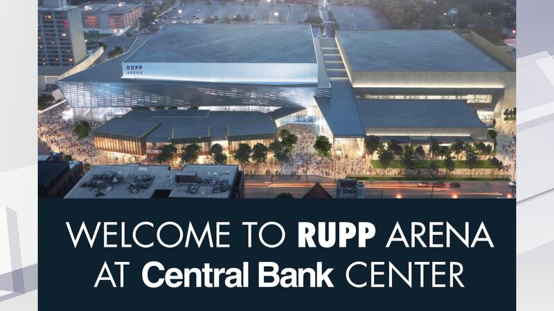 Rendering of future look of Central Bank Center (Courtesy Lexington Center Corp.)