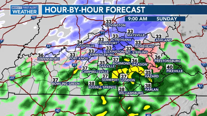 Our next weather maker brings a winter mix on Sunday.