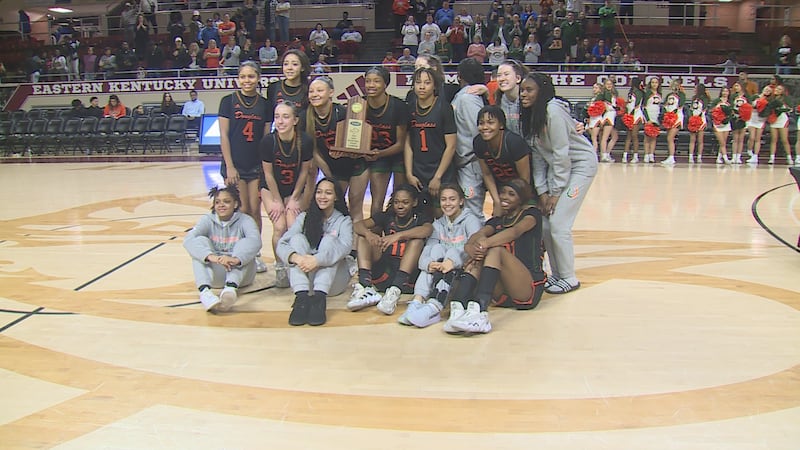 Frederick Douglass defeats Lexington Catholic in the Girls' 11th Region championship game on...